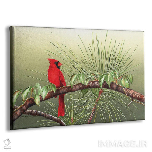 تابلو نشسته بر شاخهٔ روز اثر کریستین ریشو - نمای پرسپکتیو محصول