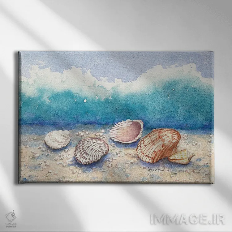 تابلو همصدفها اثر کریستین ریشو - نمای روبهرو روی دیوار