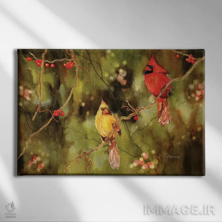 تابلو شریکها اثر کریستین ریشو - نمای روبهرو روی دیوار