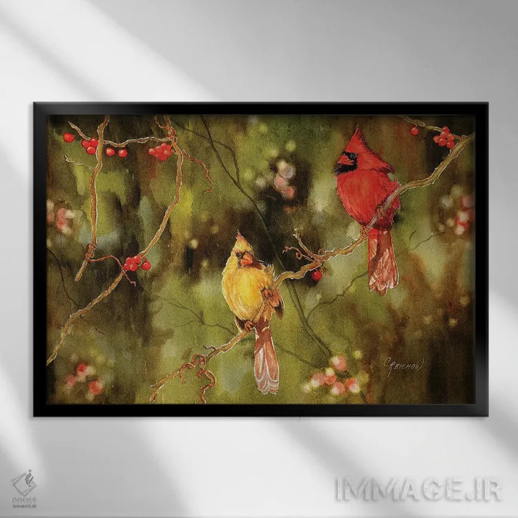 تابلو شریکها اثر کریستین ریشو - نمای قابدار مشکی