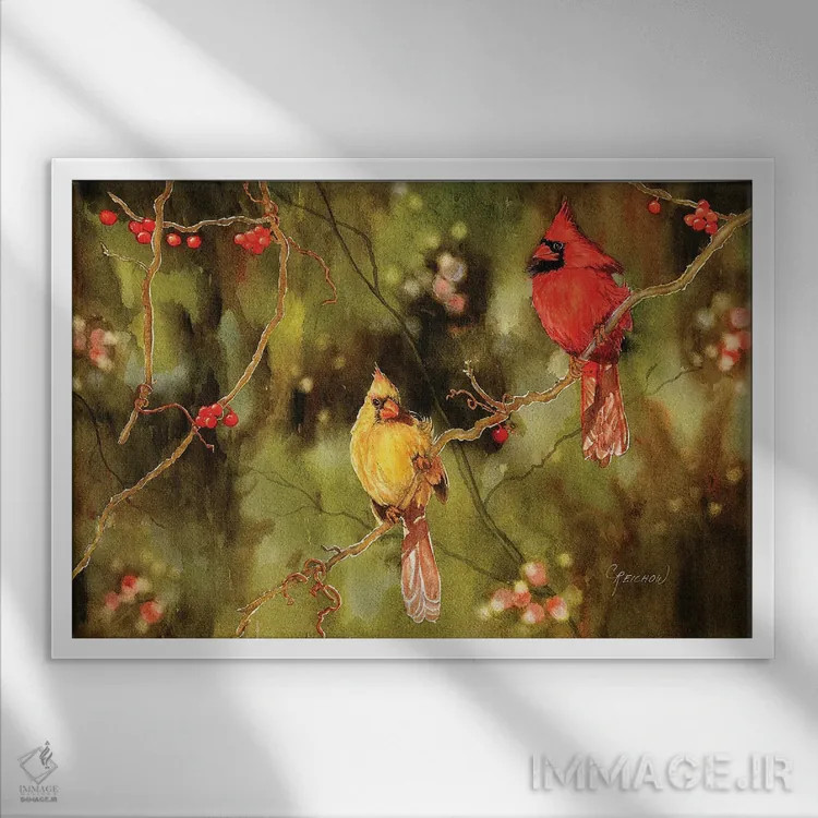 تابلو شریکها اثر کریستین ریشو - نمای قابدار سفید