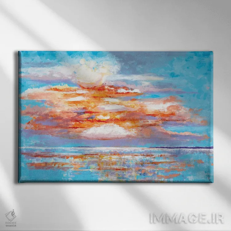 تابلو آسمان درخشان II اثر کریستین ریشو - نمای روبهرو روی دیوار