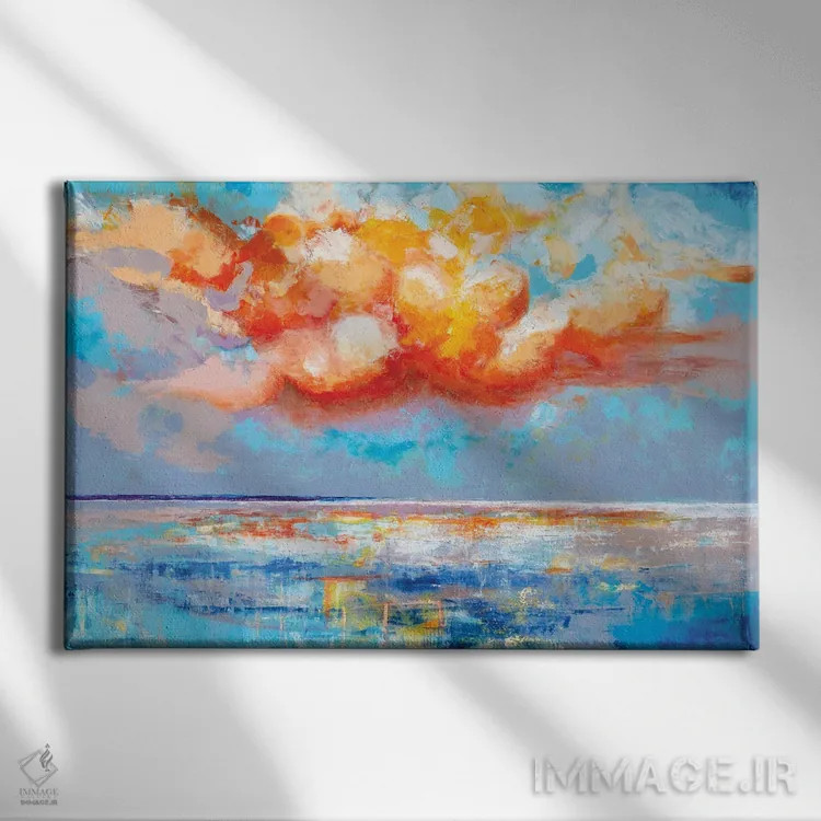 تابلو آسمان درخشان I اثر کریستین ریشو - نمای روبهرو روی دیوار