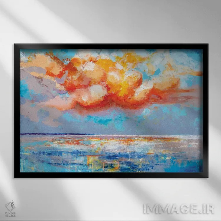 تابلو آسمان درخشان I اثر کریستین ریشو - نمای قابدار مشکی