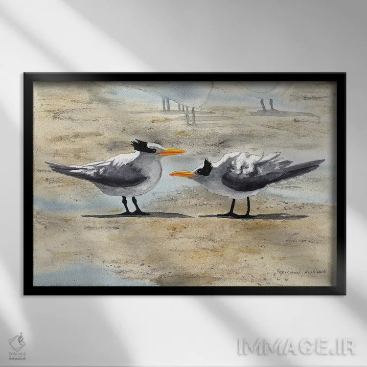 تابلو بله عزیزم اثر کریستین ریشو - نمای قابدار مشکی