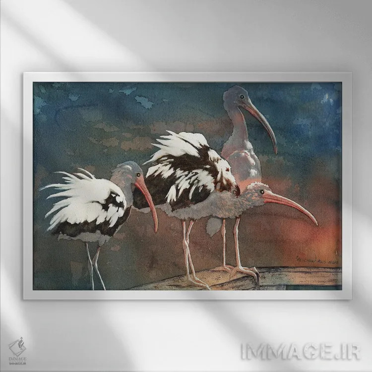 تابلو داری با من حرف میزنی؟ اثر کریستین ریشو - نمای قابدار سفید