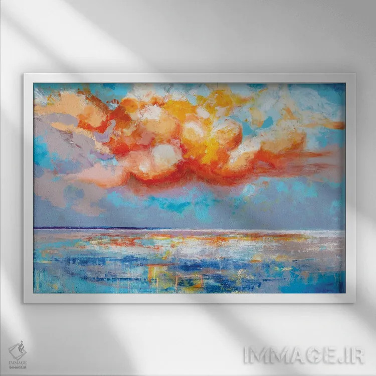 تابلو آسمان درخشان I اثر کریستین ریشو - نمای قابدار سفید