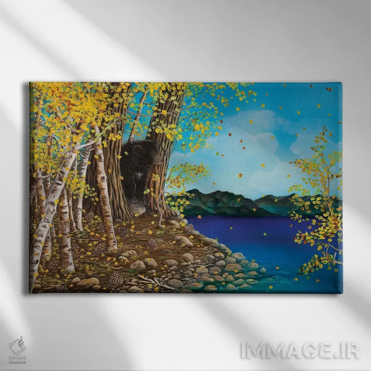 تابلو یک روز پاییزی اثر کتی مککللند - نمای روبهرو روی دیوار