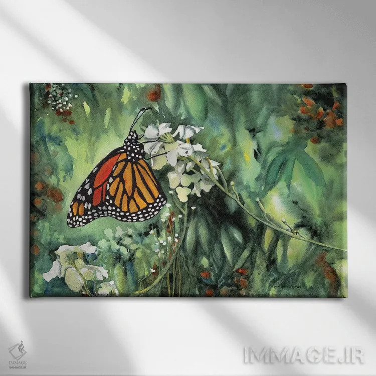 تابلو لذتهای زمینی اثر کریستین ریشو - نمای روبهرو روی دیوار