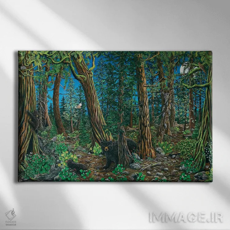 تابلو روح جنگل اثر کتی مککللند - نمای روبهرو روی دیوار