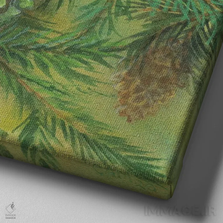 تابلو مرغ مگسخوار جنگل اثر کتی مککللند - نمای نزدیک بافت بوم