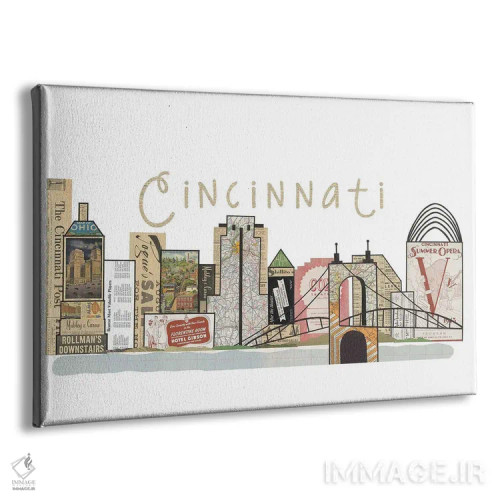 تابلو خط افق افقی سینسیناتی اثر پیپر کاتز (استودیو طراحی کاغذی) - نمای پرسپکتیو محصول