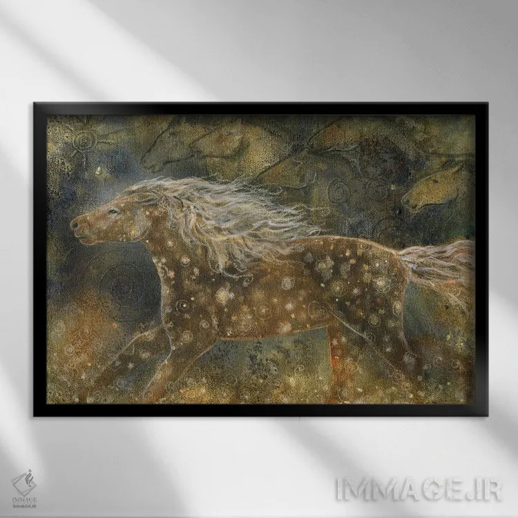 تابلو دویدن روح اثر کتی مککللند - نمای قابدار مشکی