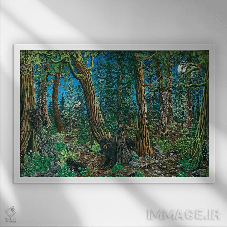 تابلو روح جنگل اثر کتی مککللند - نمای قابدار سفید
