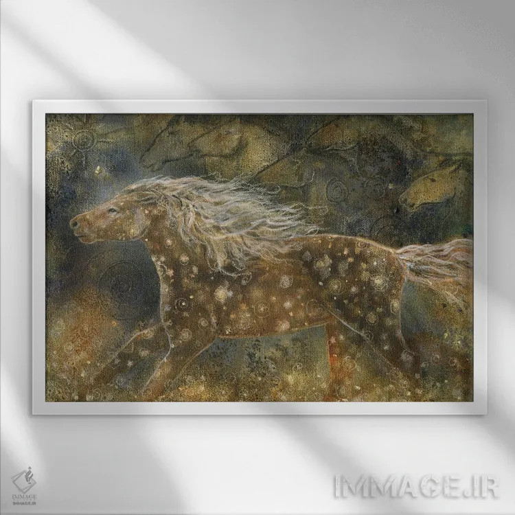 تابلو دویدن روح اثر کتی مککللند - نمای قابدار سفید