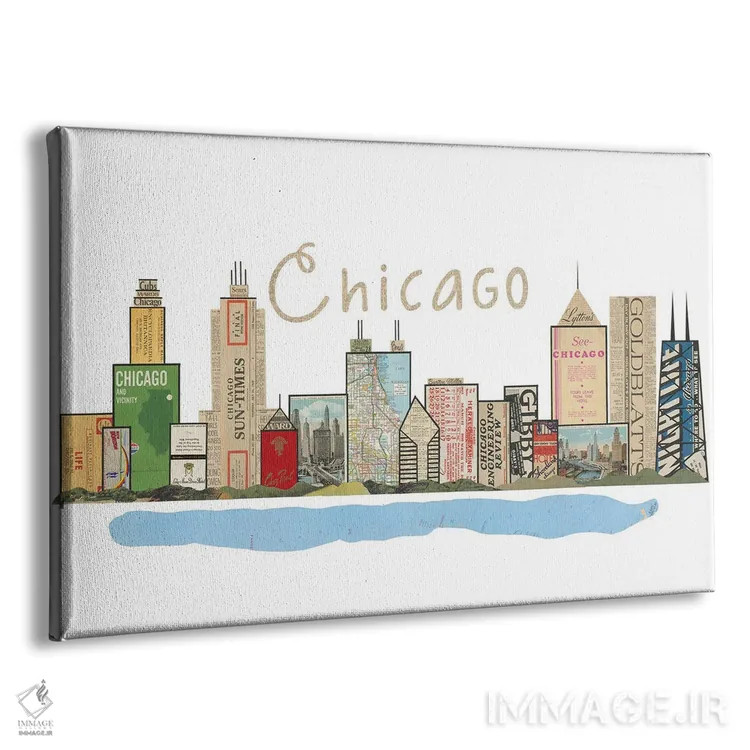 تابلو خط افق شیکاگو اثر پیپر کاتز (استودیو طراحی کاغذی) - نمای پرسپکتیو محصول