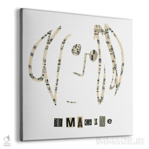 تابلو جان لنون: تصور کن اثر پیپر کاتز (استودیو طراحی کاغذی) - نمای پرسپکتیو محصول