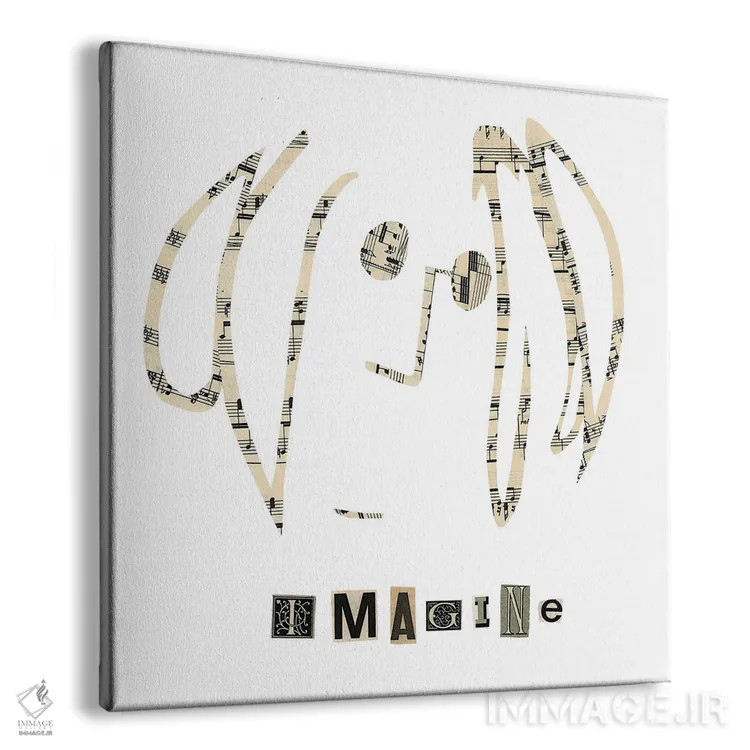 تابلو جان لنون: تصور کن اثر پیپر کاتز (استودیو طراحی کاغذی) - نمای پرسپکتیو محصول