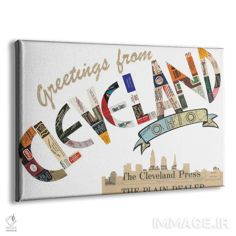 تابلو درود از کلیولند اثر پیپر کاتز (استودیو طراحی کاغذی) - نمای پرسپکتیو محصول