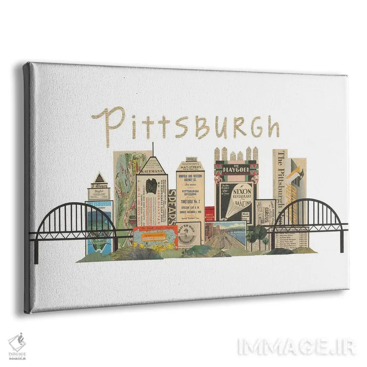 تابلو خط افق افقی پیتسبورگ اثر پیپر کاتز (استودیو طراحی کاغذی) - نمای پرسپکتیو محصول