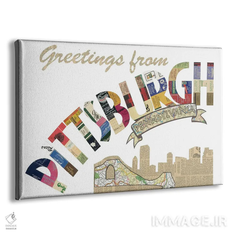 تابلو درود از پیتسبورگ اثر پیپر کاتز (استودیو طراحی کاغذی) - نمای پرسپکتیو محصول