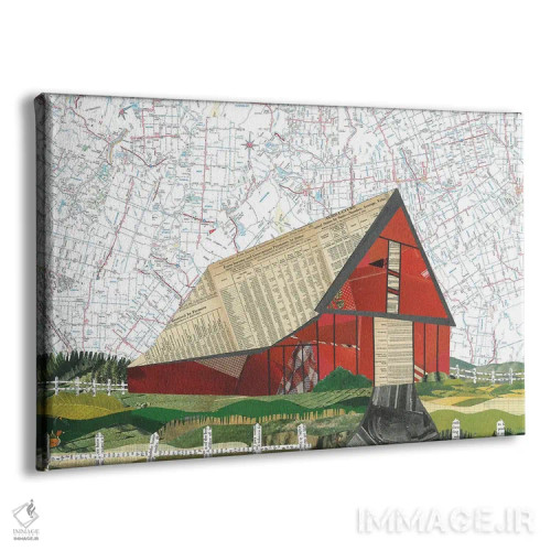 تابلو انبار قرمز اثر پیپر کاتز (استودیو طراحی کاغذی) - نمای پرسپکتیو محصول