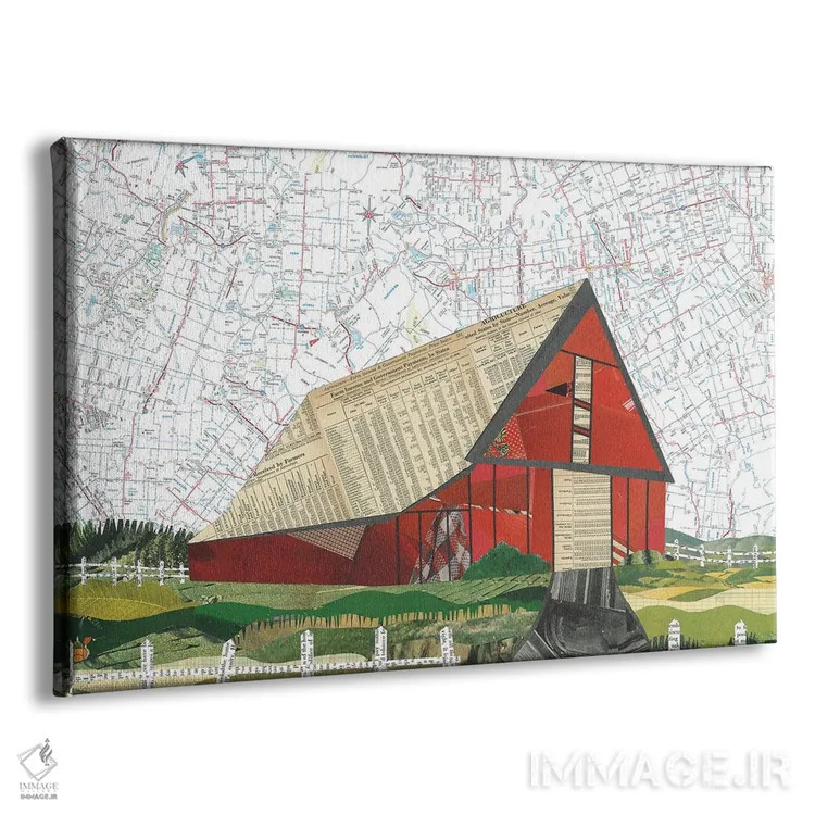 تابلو انبار قرمز اثر پیپر کاتز (استودیو طراحی کاغذی) - نمای پرسپکتیو محصول