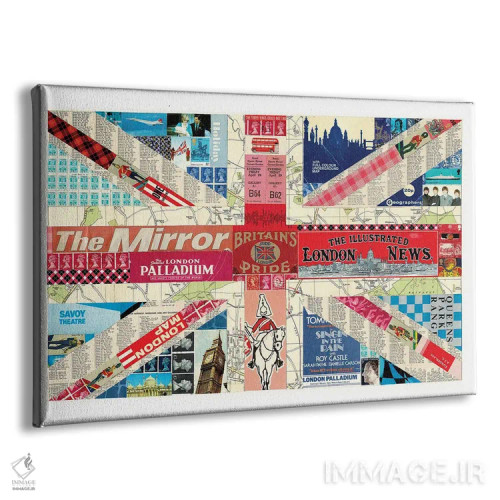 تابلو پرچم بریتانیا (Union Jack) اثر پیپر کاتز (استودیو طراحی کاغذی) - نمای پرسپکتیو محصول