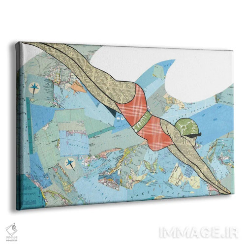 تابلو شناگر اثر پیپر کاتز (استودیو طراحی کاغذی) - نمای پرسپکتیو محصول