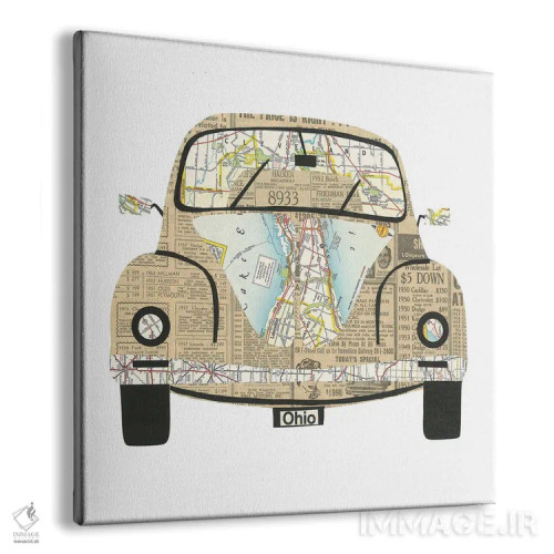 تابلو فولکس واگن بیتل (ماشین) اثر پیپر کاتز (استودیو طراحی کاغذی) - نمای پرسپکتیو محصول