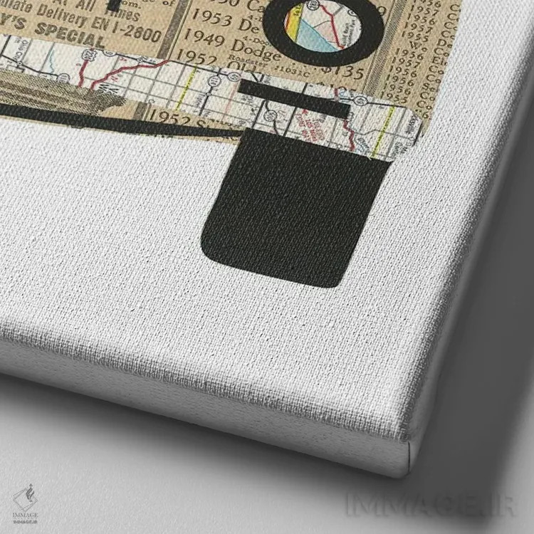 تابلو فولکس واگن بیتل (ماشین) اثر پیپر کاتز (استودیو طراحی کاغذی) - نمای نزدیک بافت بوم