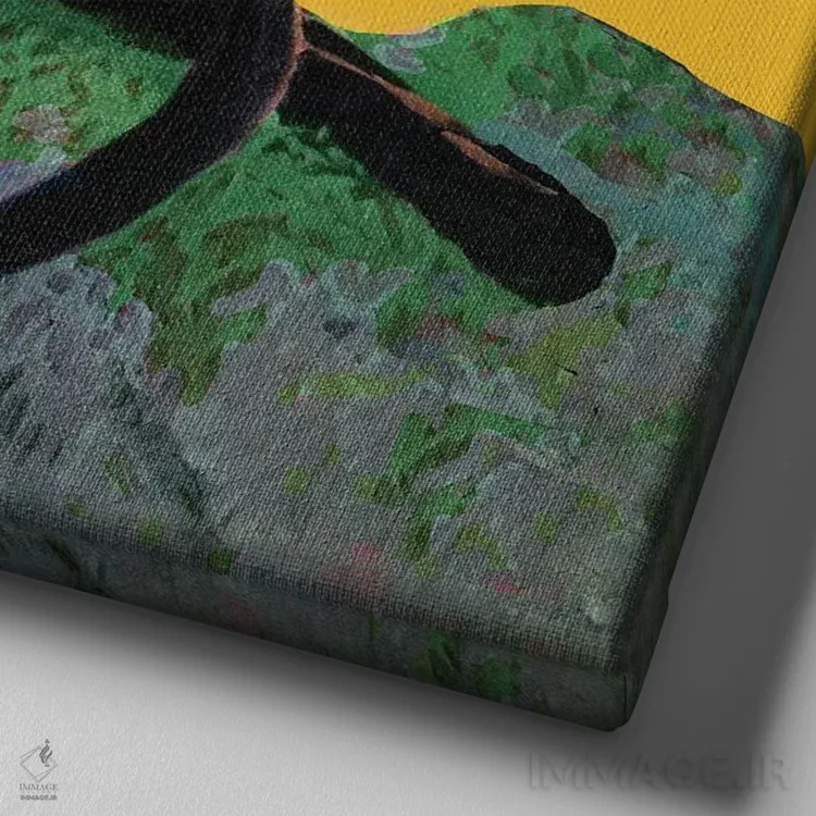 تابلو سفر به بالی اثر سَتردی ایونینگ پُست (مجله و برند هنری آمریکایی) - نمای نزدیک بافت بوم