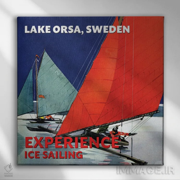 تابلو سفر به سوئد اثر سَتردی ایونینگ پُست (مجله و برند هنری آمریکایی) - نمای روبهرو روی دیوار