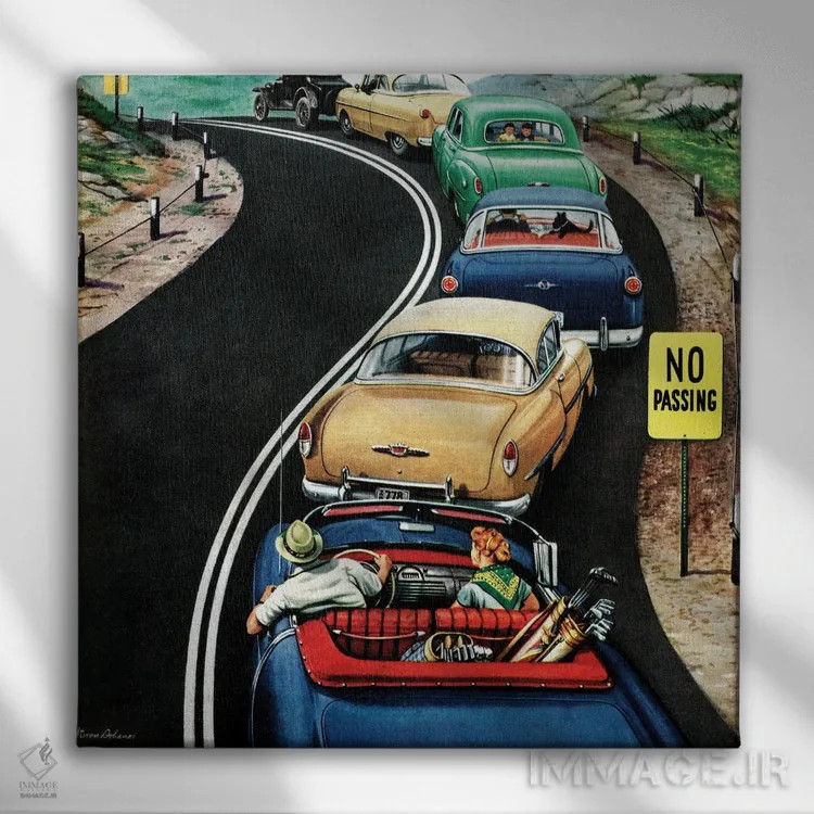 تابلو سبقت ممنوع اثر استوان دوهانوس - نمای روبهرو روی دیوار