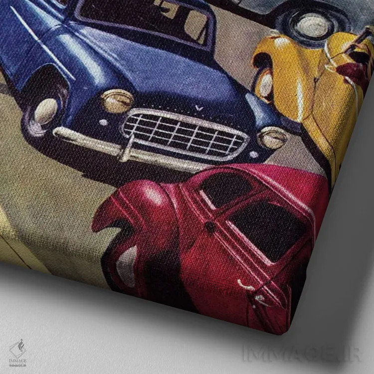 تابلو ترافیک سنگین اثر ارل مایان - نمای نزدیک بافت بوم