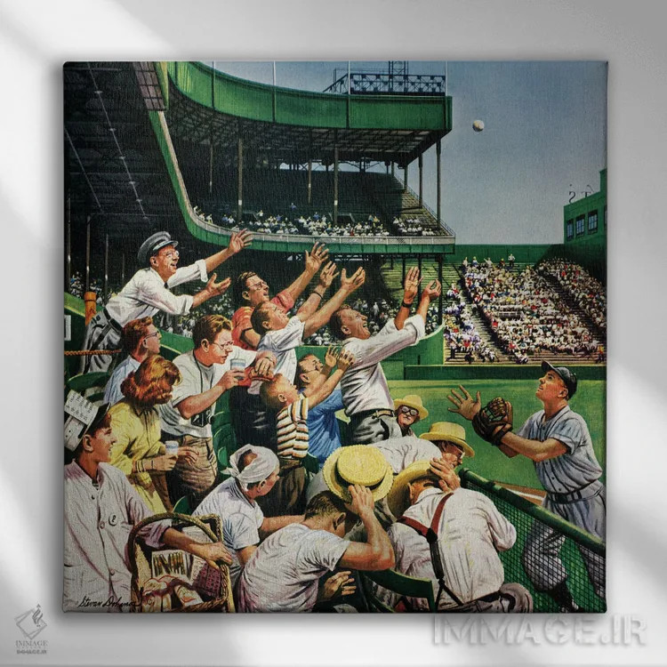 تابلو گرفتن توپ هومران اثر استوان دوهانوس - نمای روبهرو روی دیوار