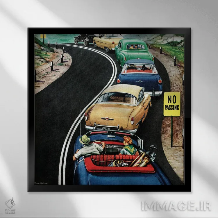 تابلو سبقت ممنوع اثر استوان دوهانوس - نمای قابدار مشکی