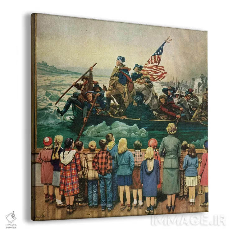 تابلو واشینگتن در حال عبور از رود دلاور اثر استوان دوهانوس - نمای پرسپکتیو محصول