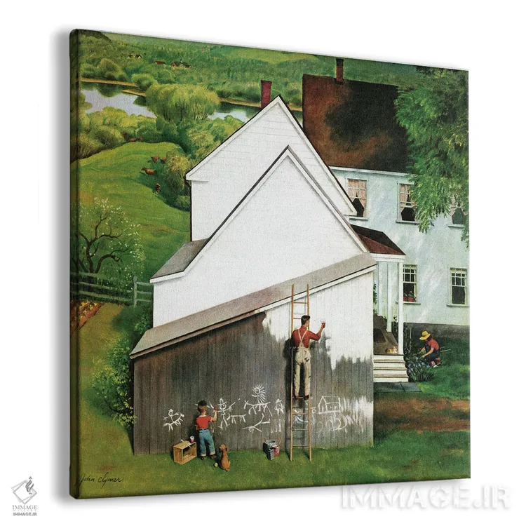 تابلو کمک به پدر در نقاشی اثر جان کلایمر - نمای پرسپکتیو محصول