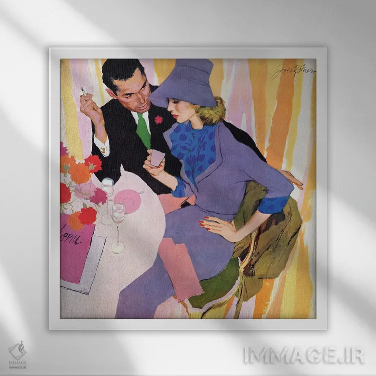 تابلو ازدواج برای من نیست اثر جو د مرس - نمای قابدار سفید