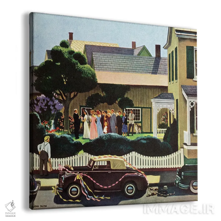 تابلو عروسی در حیاط پشتی اثر جان فالتر - نمای پرسپکتیو محصول