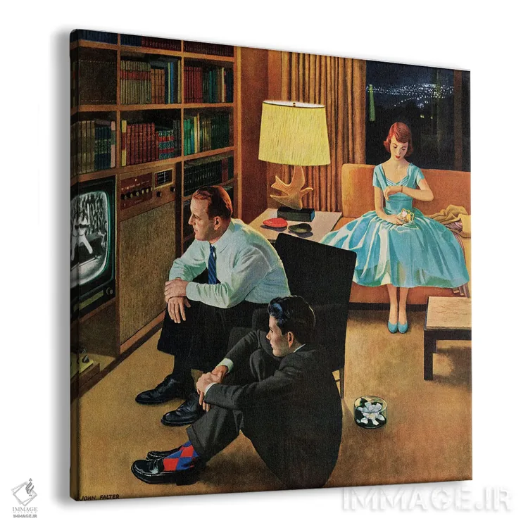 تابلو قرار با تلویزیون اثر جان فالتر - نمای پرسپکتیو محصول