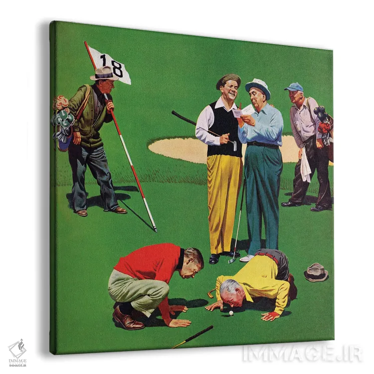 تابلو حفرهٔ هجدهم (گلف) اثر جان فالتر - نمای پرسپکتیو محصول