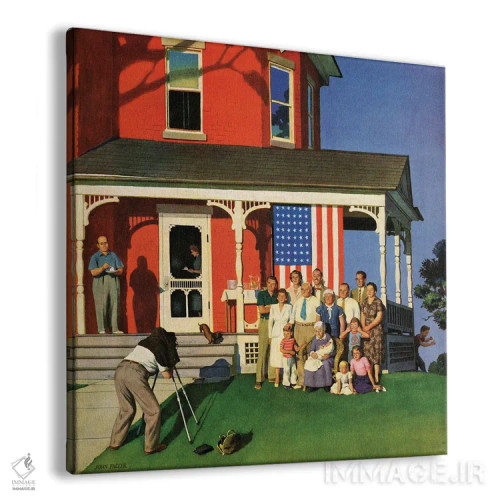 تابلو عکس دستهجمعی خانوادگی در چهارم ژوئیه (آمریکا) اثر جان فالتر - نمای پرسپکتیو محصول