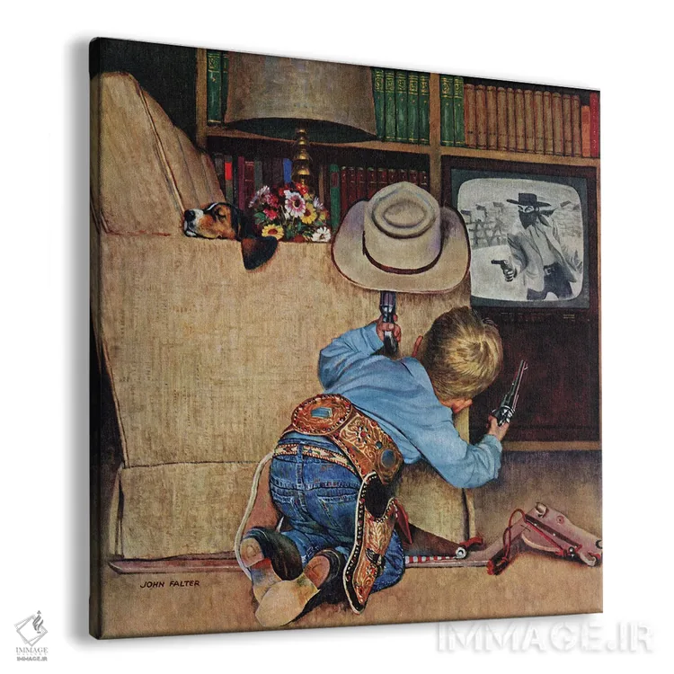 تابلو آدمهای خوب کلاه سفید میپوشند اثر جان فالتر - نمای پرسپکتیو محصول