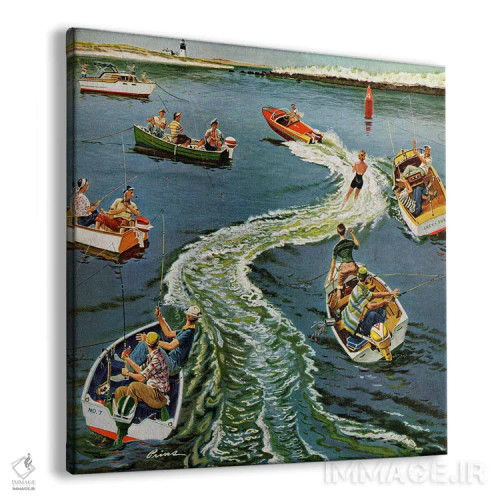 تابلو ایجاد موج (قایقرانی) اثر بن کیمبرلی پرینز - نمای پرسپکتیو محصول