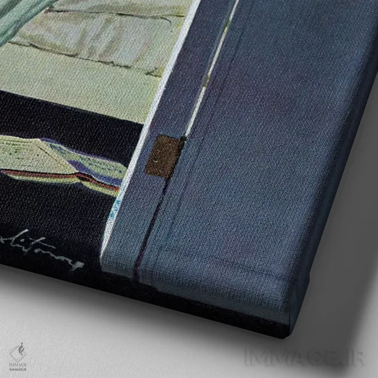 تابلو طوفان رعد و برق اثر ام. کبورن ویتمور - نمای نزدیک بافت بوم