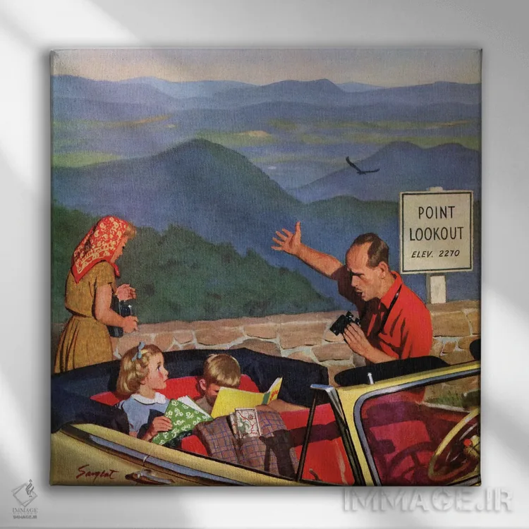 تابلو نقطهٔ دیدهبانی اثر ریچارد سارژنت - نمای روبهرو روی دیوار