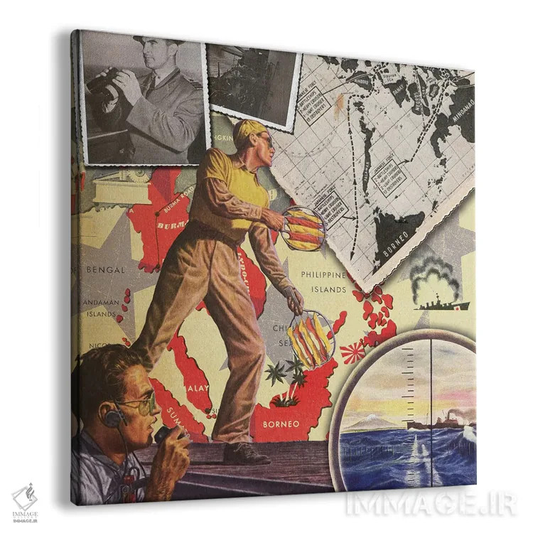 تابلو کلاژ نیروی هوایی اثر سَتردی ایونینگ پُست (مجله و برند هنری آمریکایی) - نمای پرسپکتیو محصول