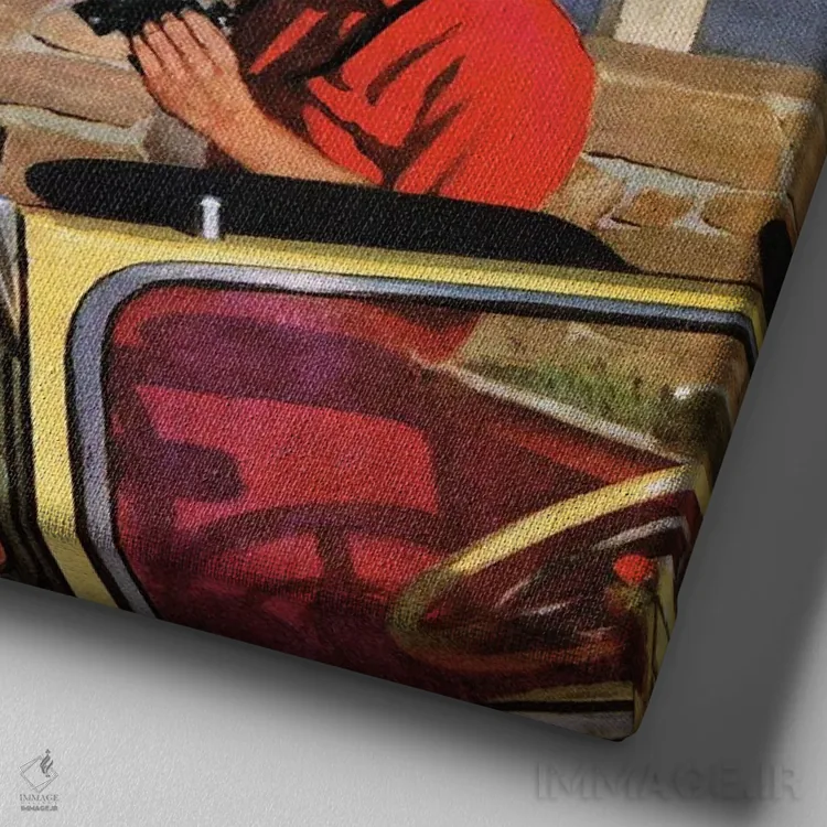 تابلو نقطهٔ دیدهبانی اثر ریچارد سارژنت - نمای نزدیک بافت بوم